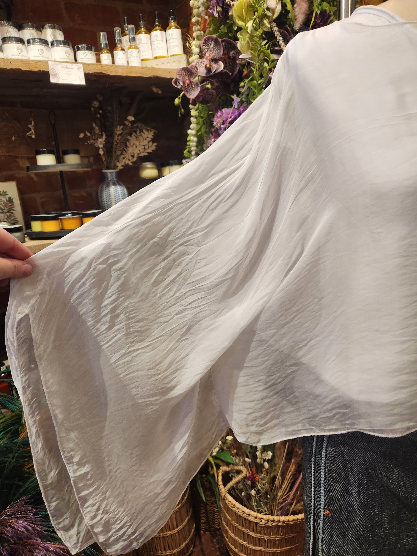 Silk Blend Cape Top (multiple colors available