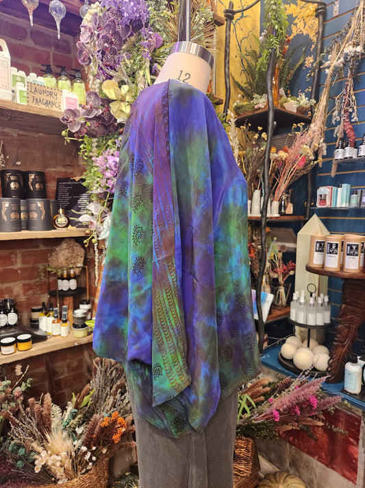 Crepe Sari Hi Lo Butterfly Top 2