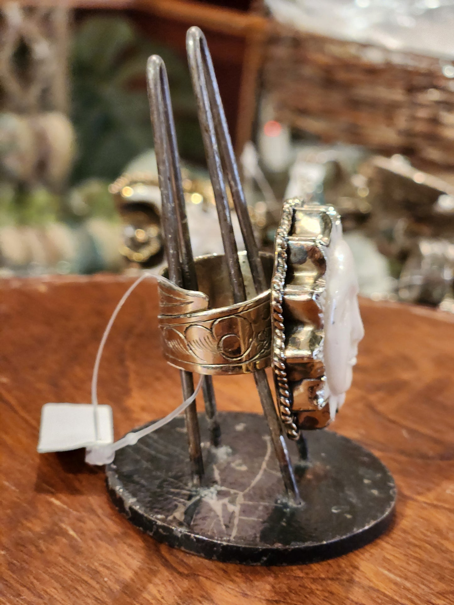 Carved Bone Sun Ring