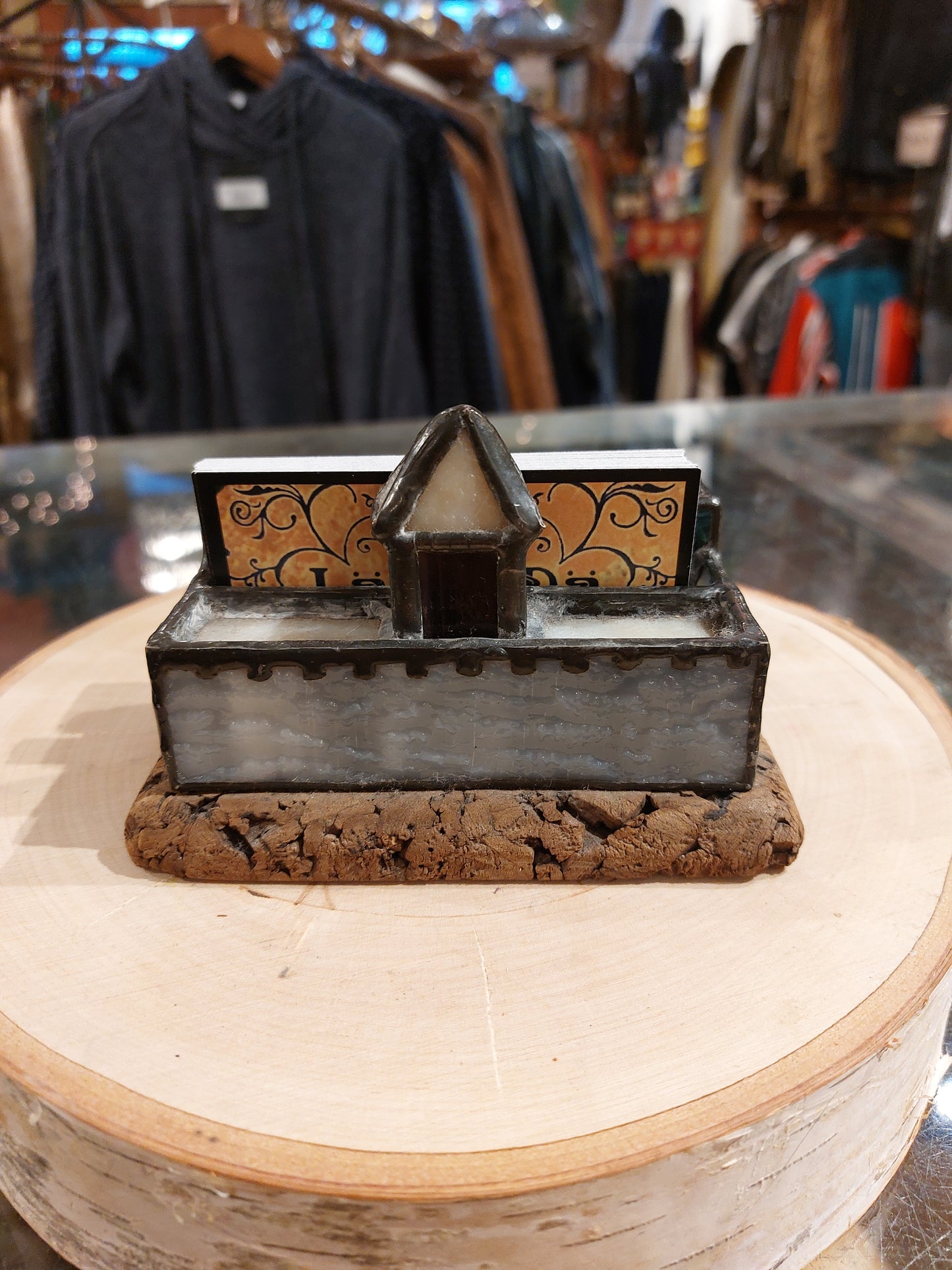 Castle Business Card Holder Stained Glass*