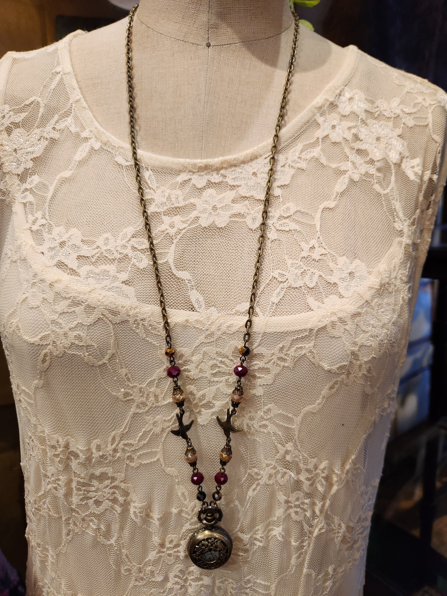 Victorian Style Pocket Watch Necklace | Sparrow Details