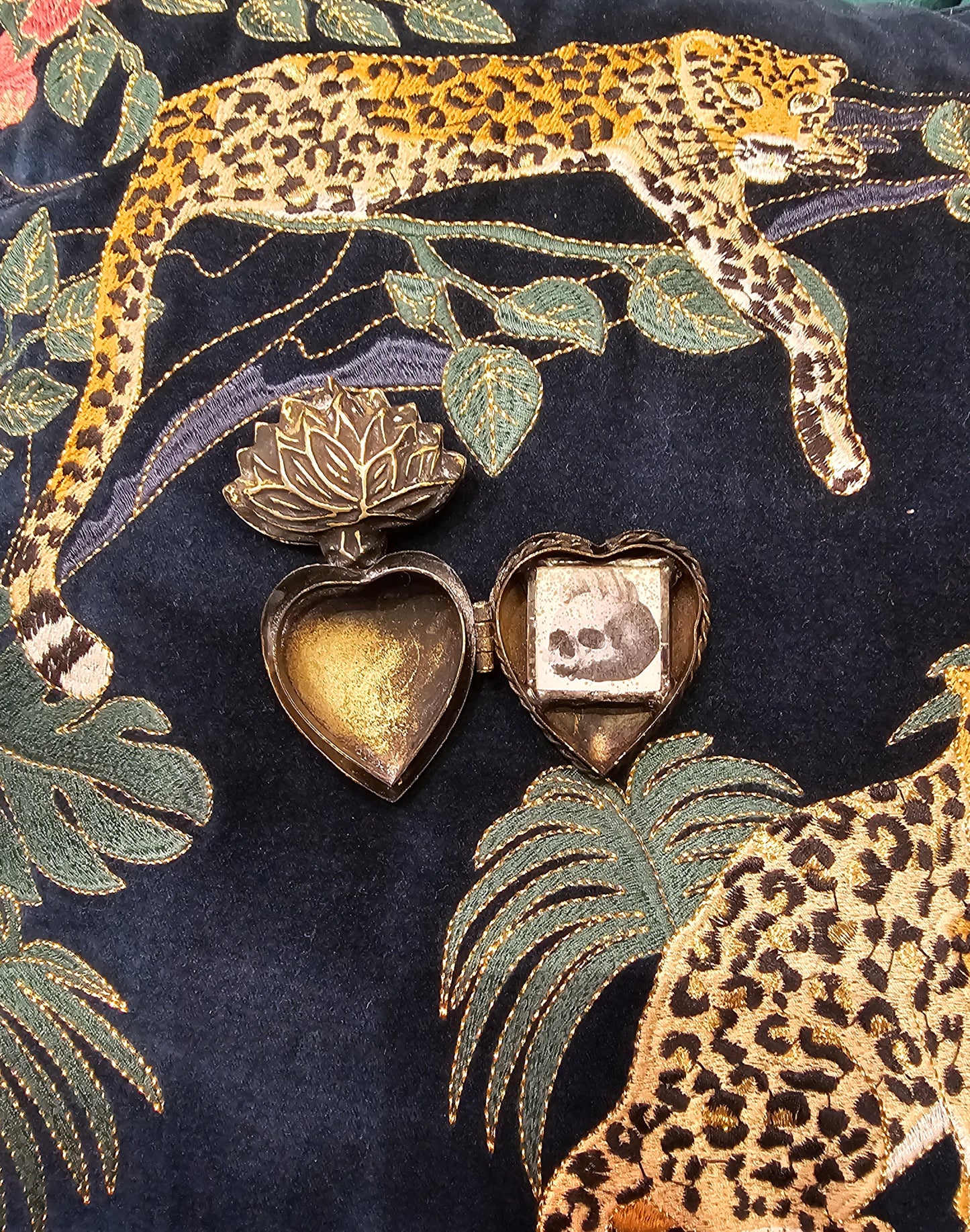 Sacred Heart Skull Pendant