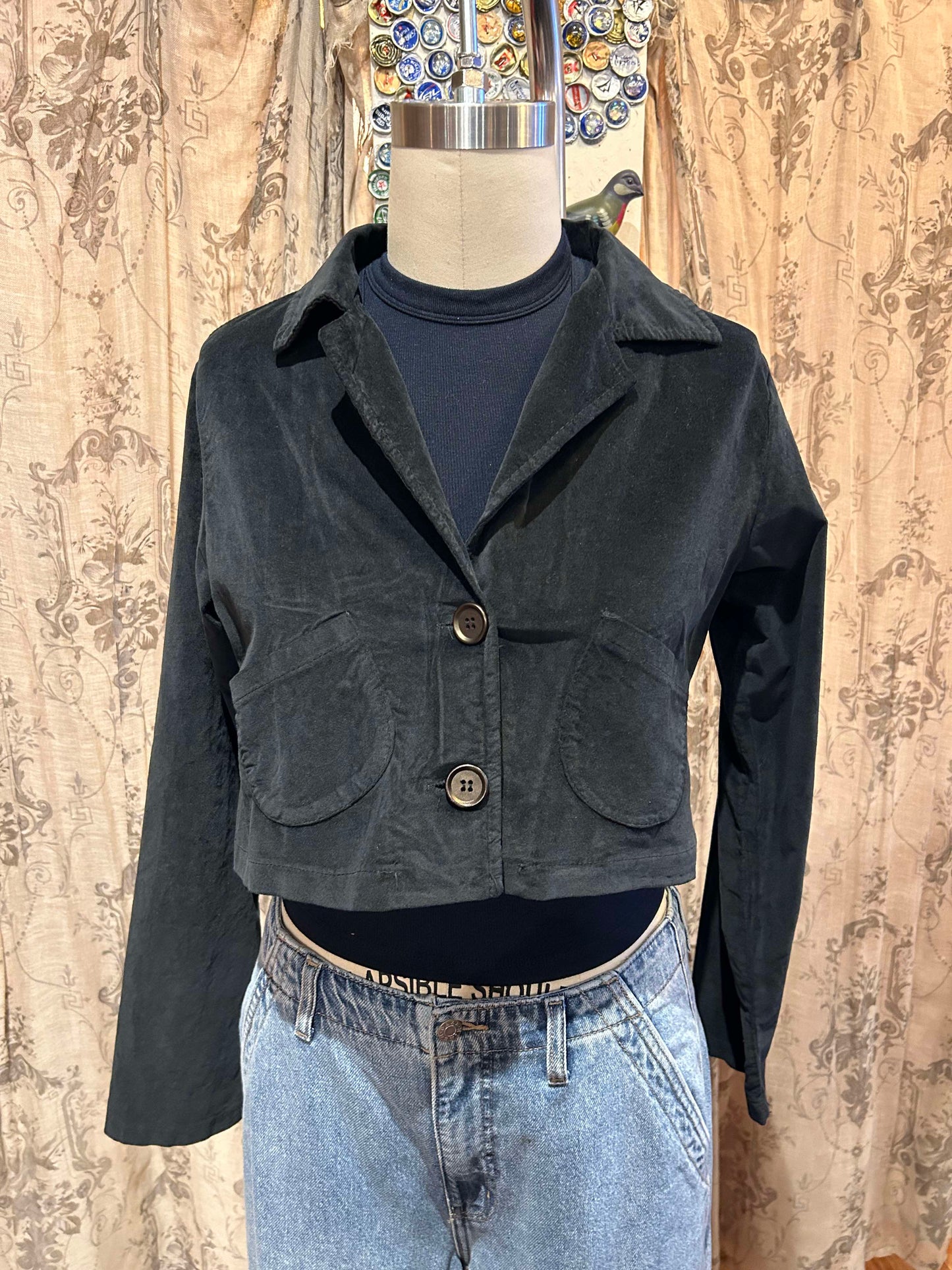 Velvet Crop Jacket- One Size