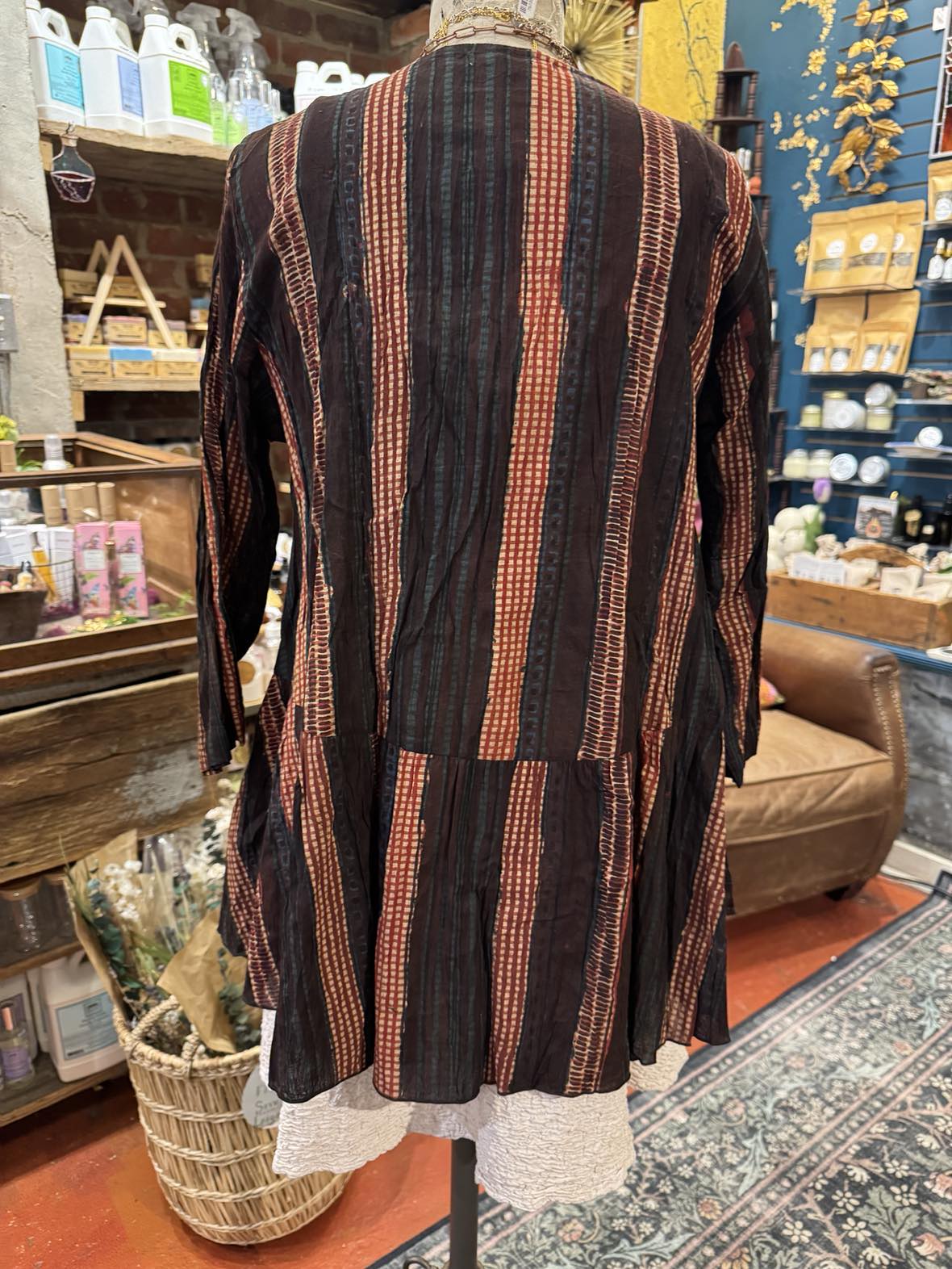 Maya Shrug, 3/4 Sleeve - Dakota Stripe