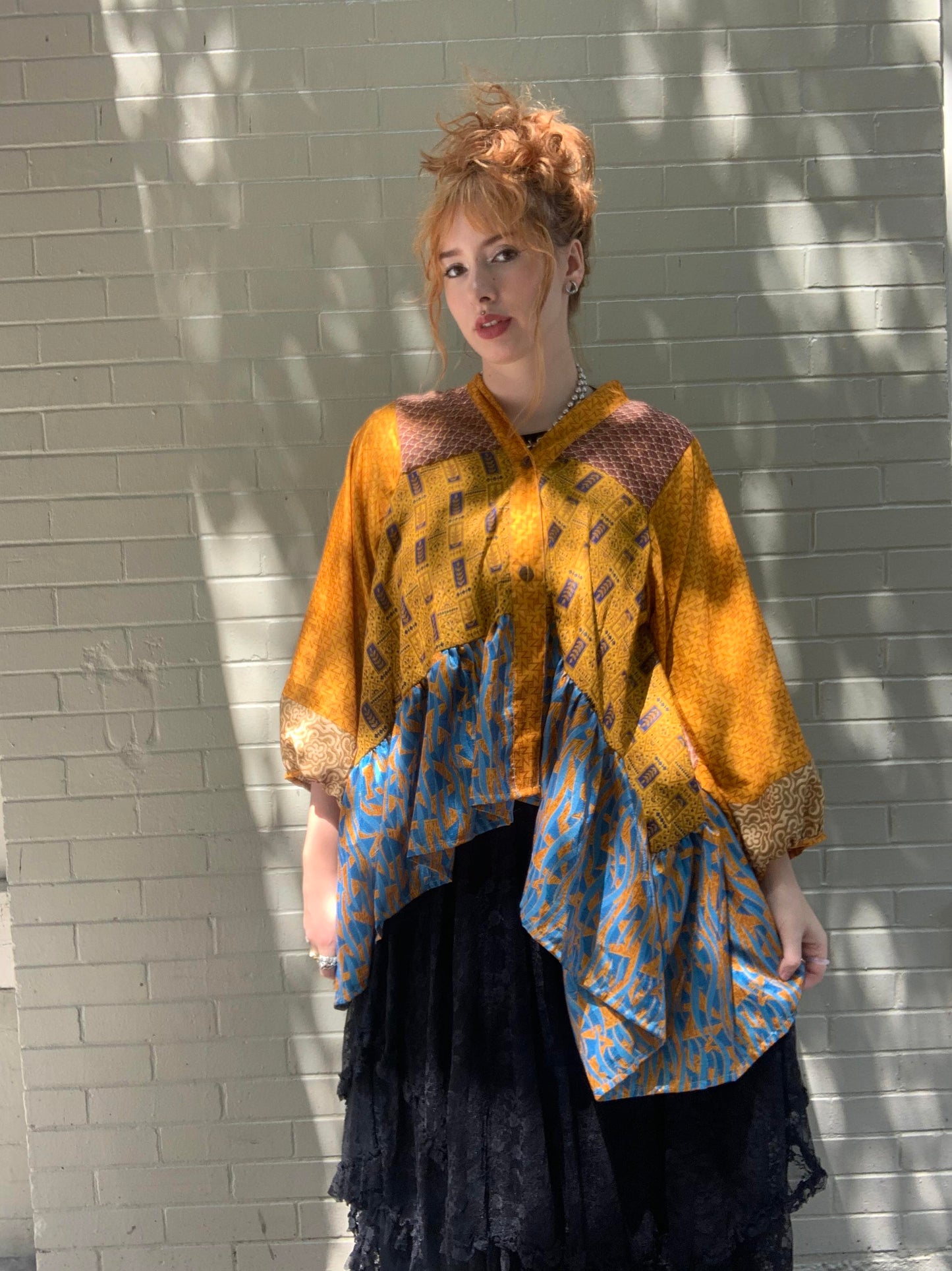 Sari Smock Shirt-Marigold - La De Da