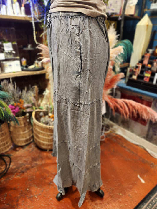 Grey Stone Wash Pant