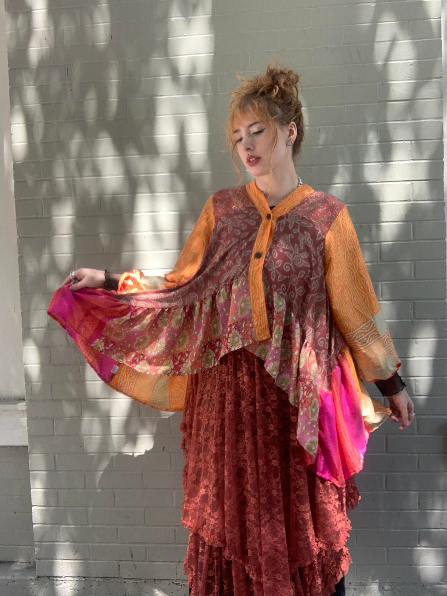 Sari Smock Shirt -Orange Dream - La De Da