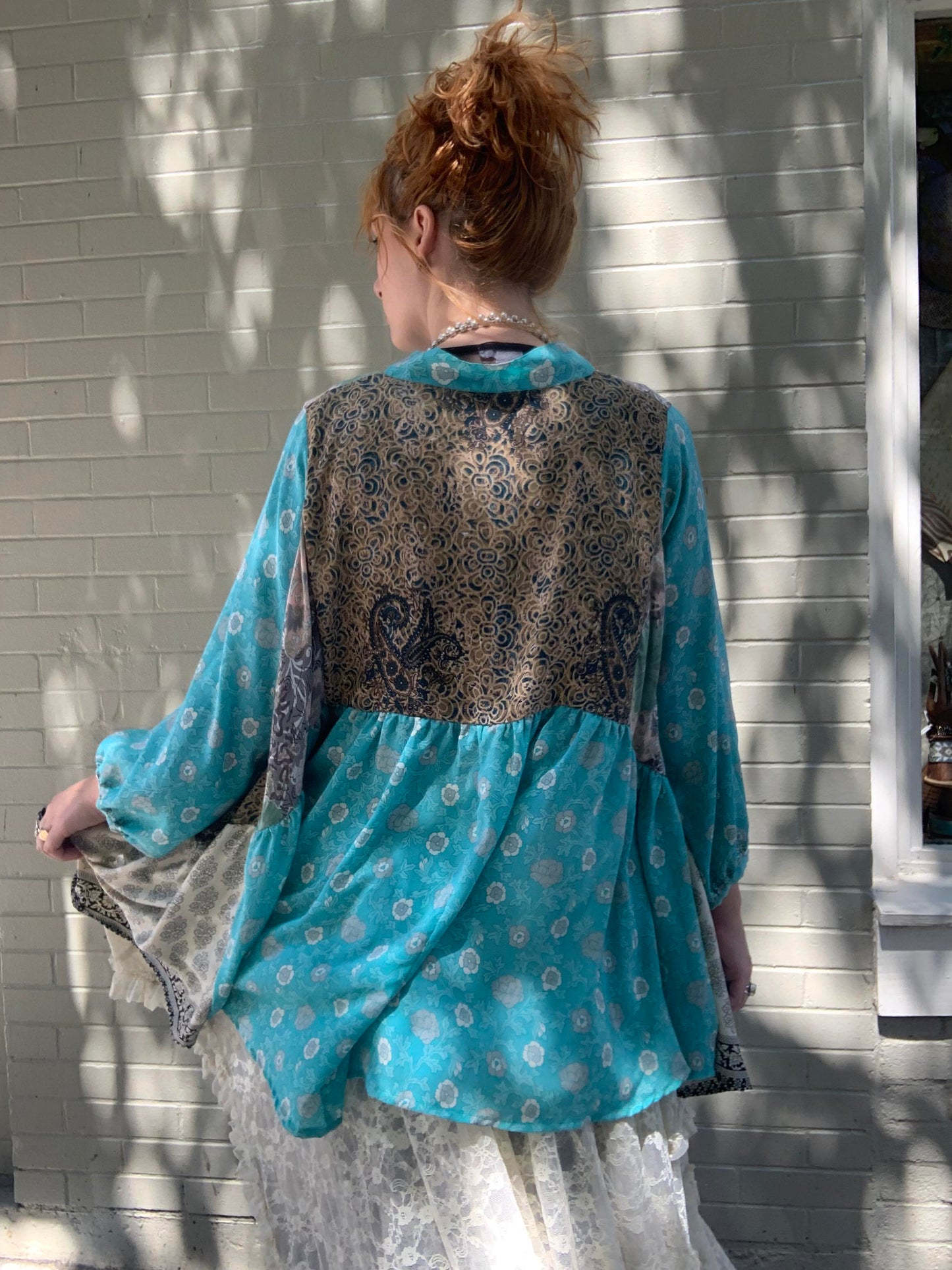 Sari Smock Shirt-Iris - La De Da