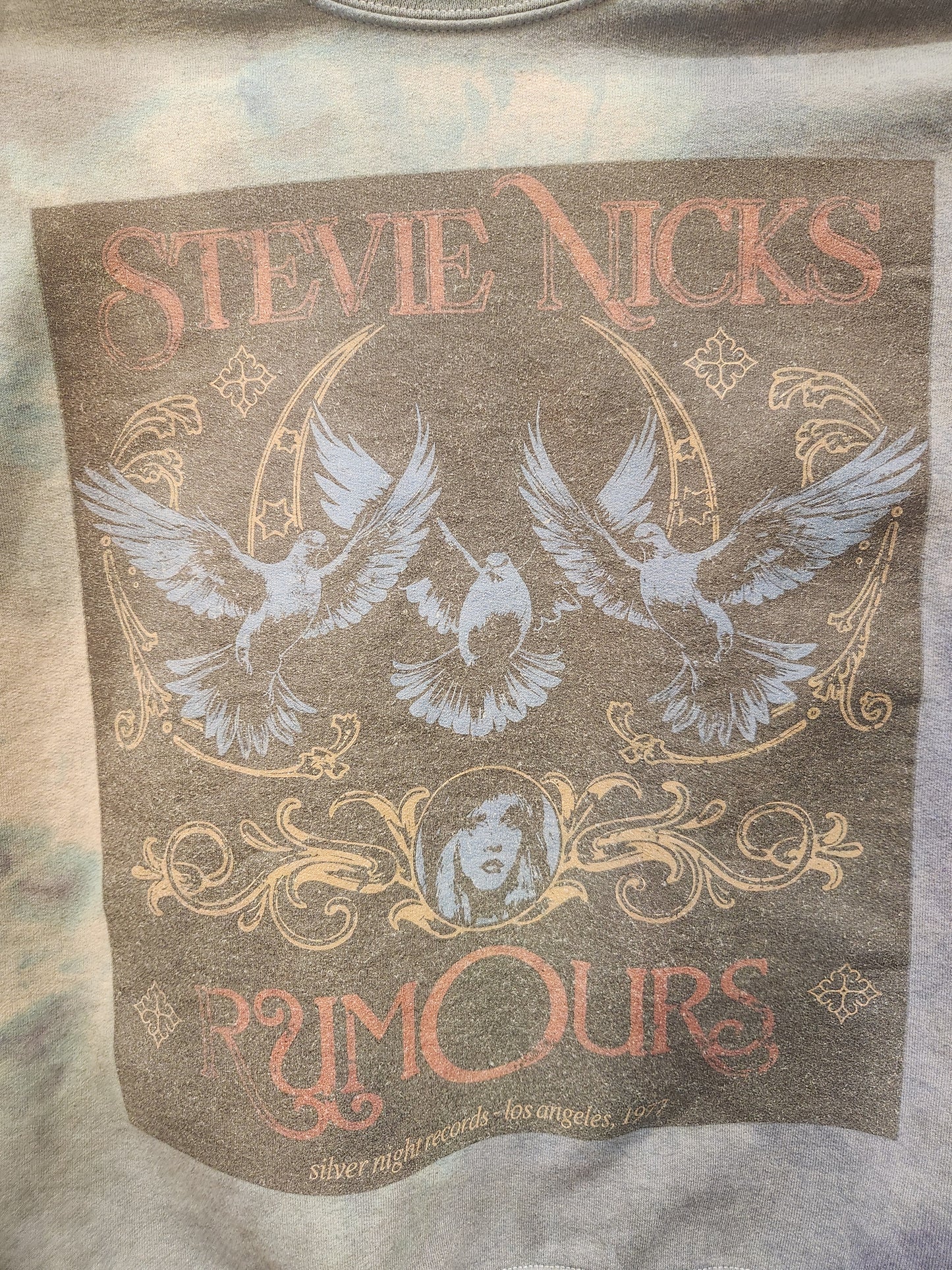 Hand-Dyed Stevie Nicks Graphic Print Sweatshirt