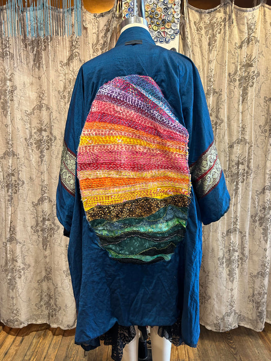 Sunset Beaded & Embroidered Kimono