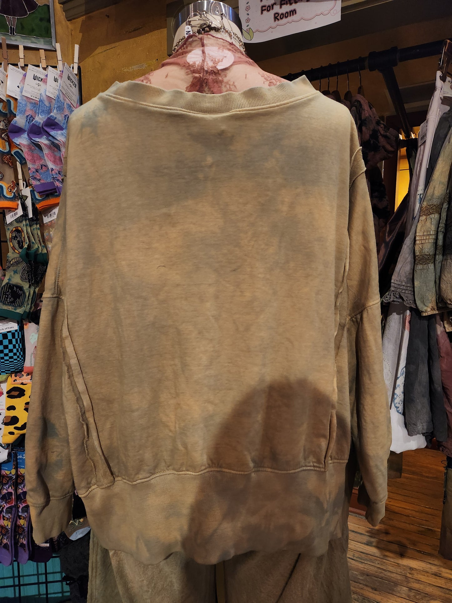 Hand Dyed 'Paperlace' Crewneck - One Size