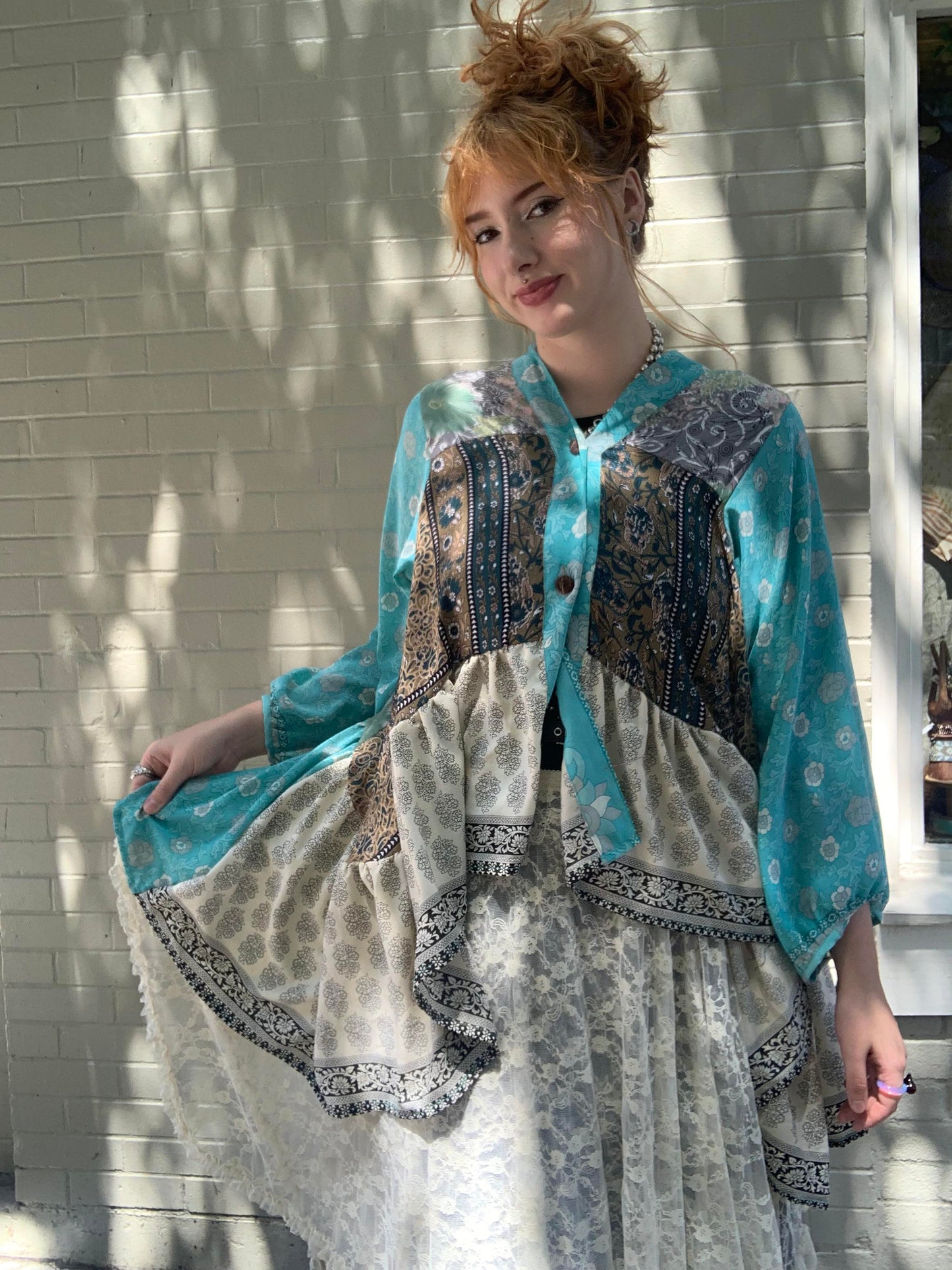 Sari Smock Shirt-Iris - La De Da