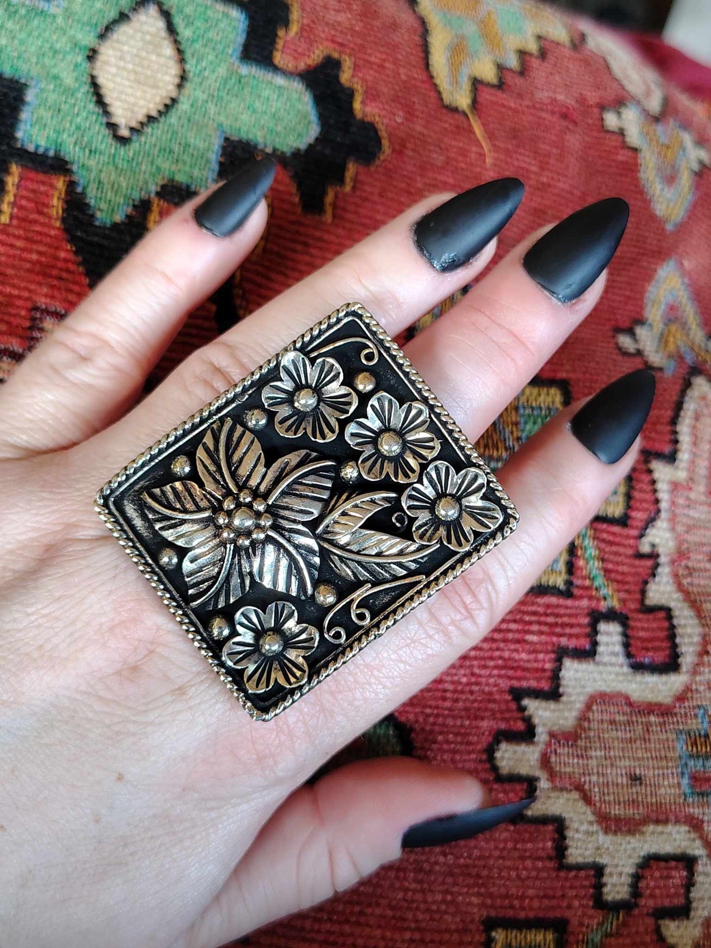 Square Flower Ring