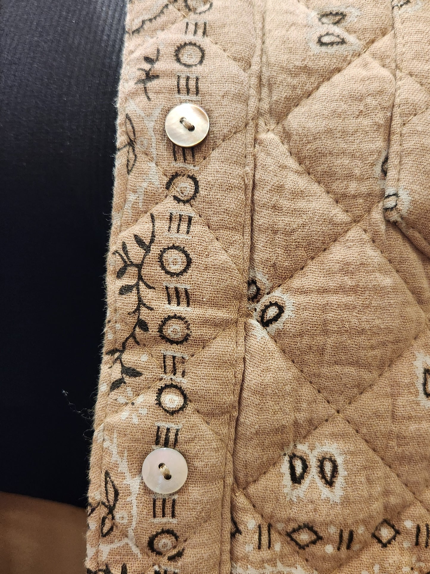Bandana Quilted Shacket - Sand