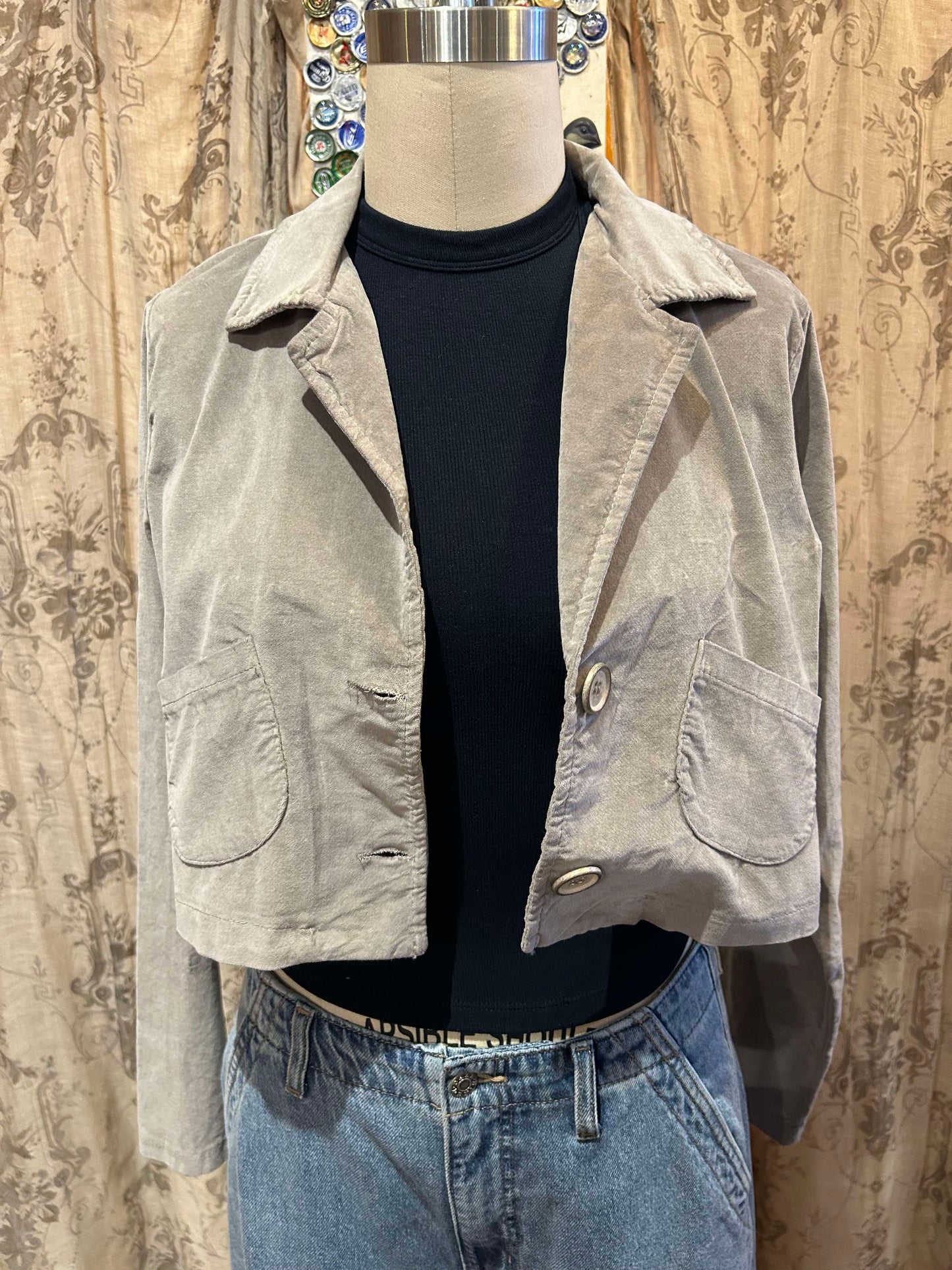 Velvet Crop Jacket- One Size