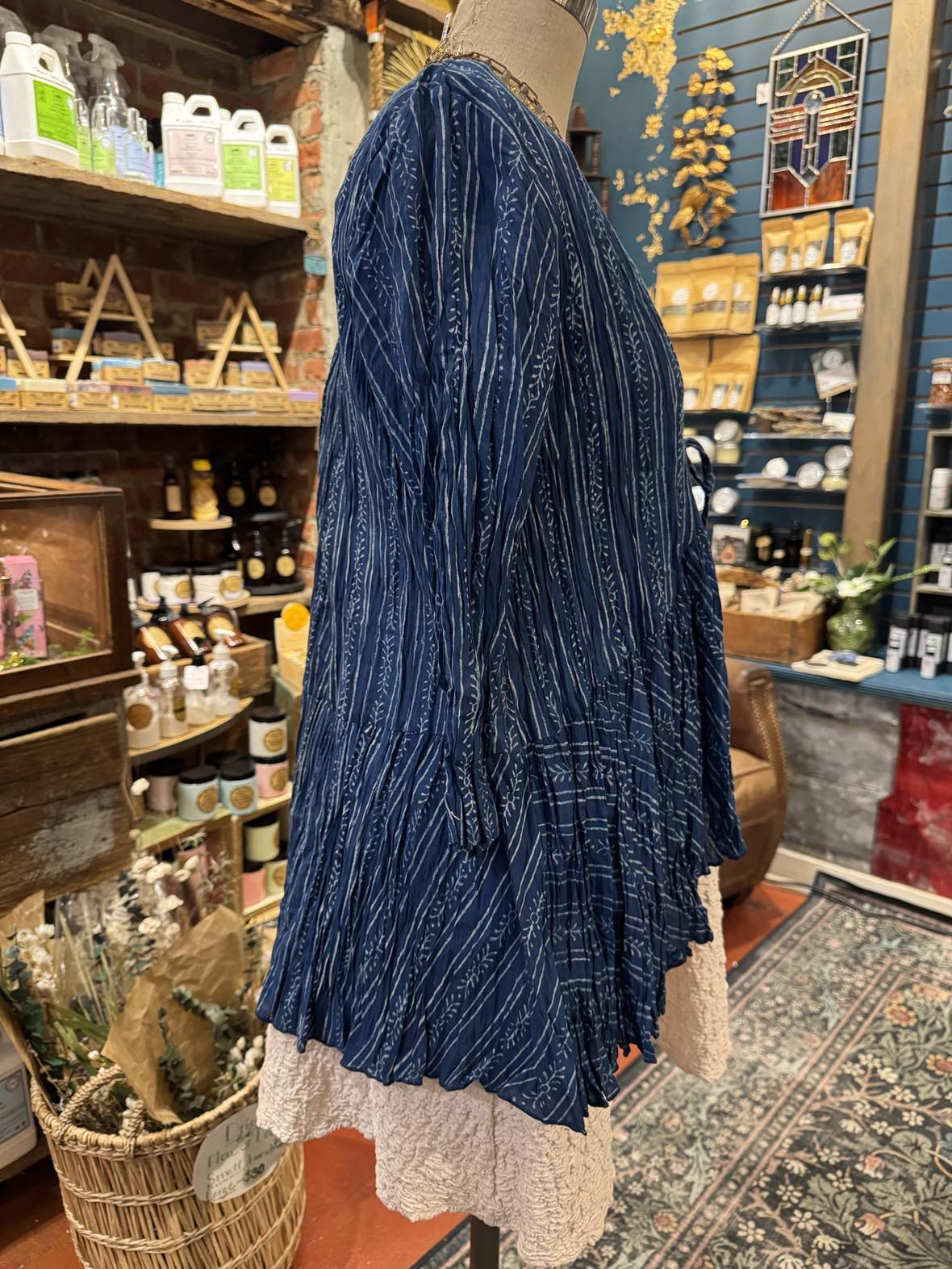 Maya Shrug, 3/4 Sleeve - Willow Stripe