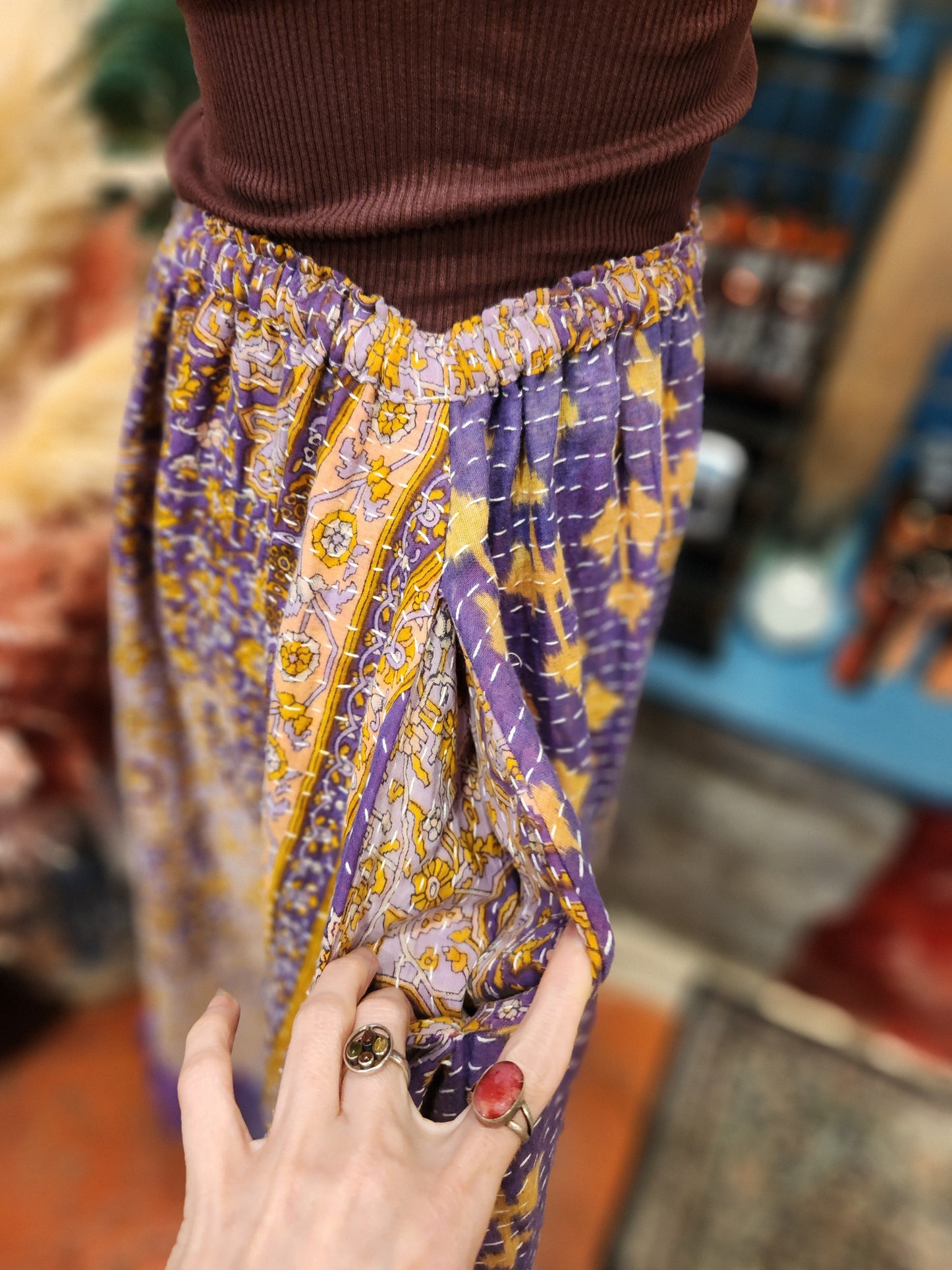 Pareo Kantha Wild Rose Skirt