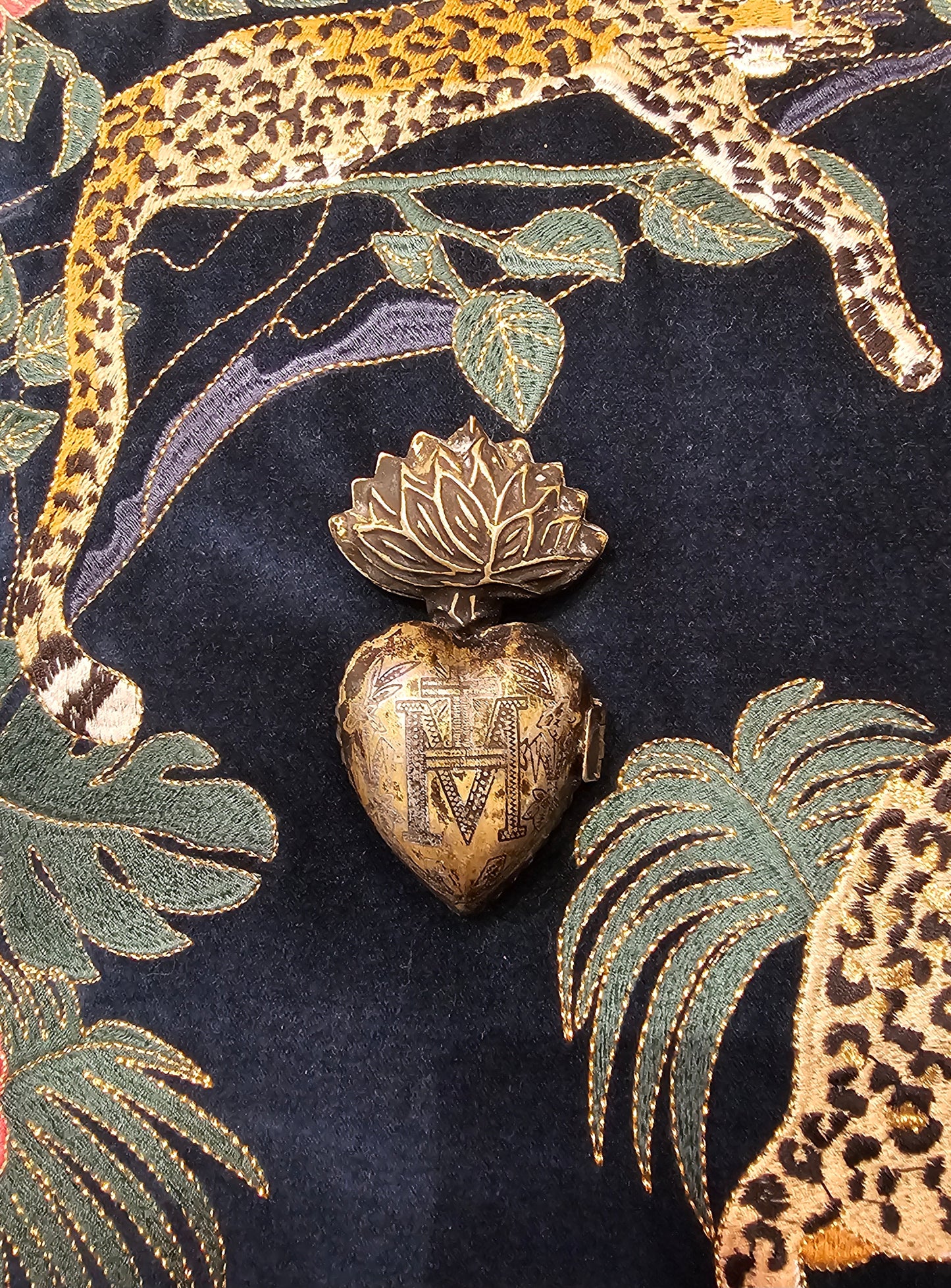 Sacred Heart Skull Pendant