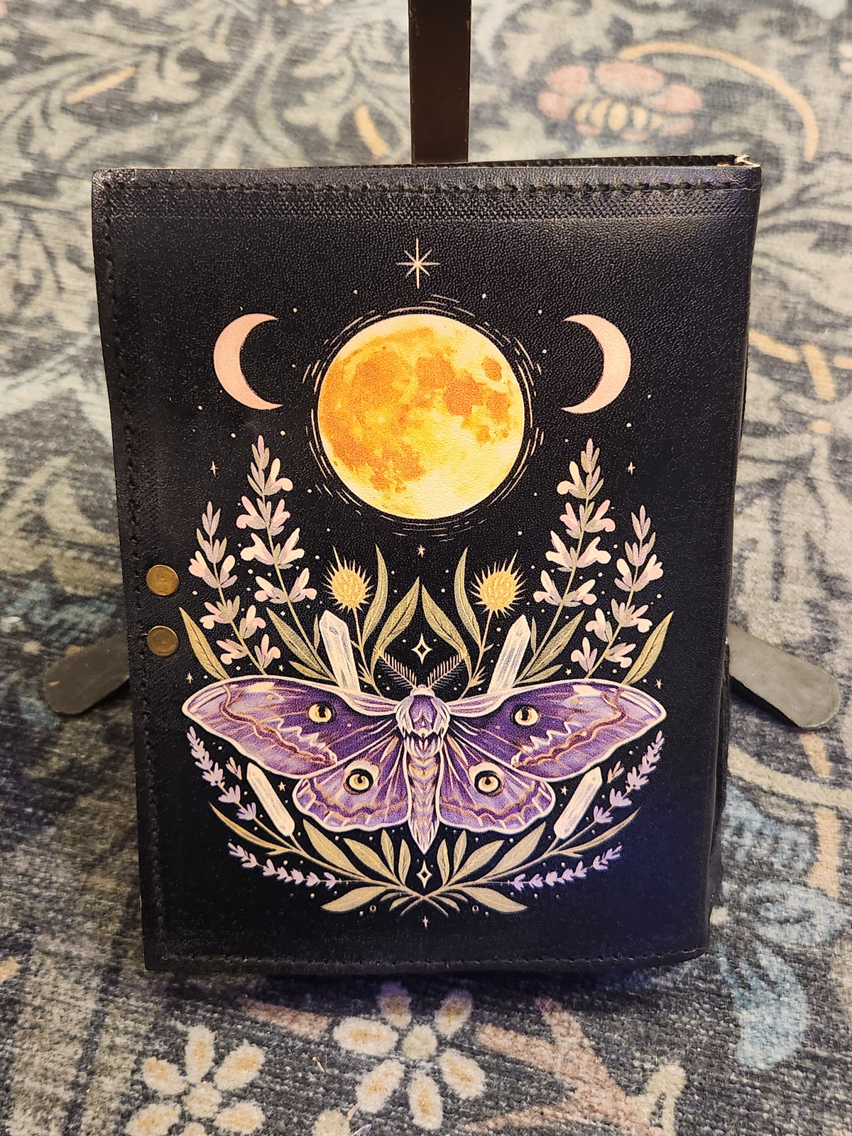 Luna Moth Journal | Leather Journal | Blank Vintage Notebook