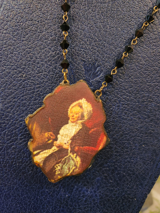 The Dame Handmade Hidden Portrait Necklace
