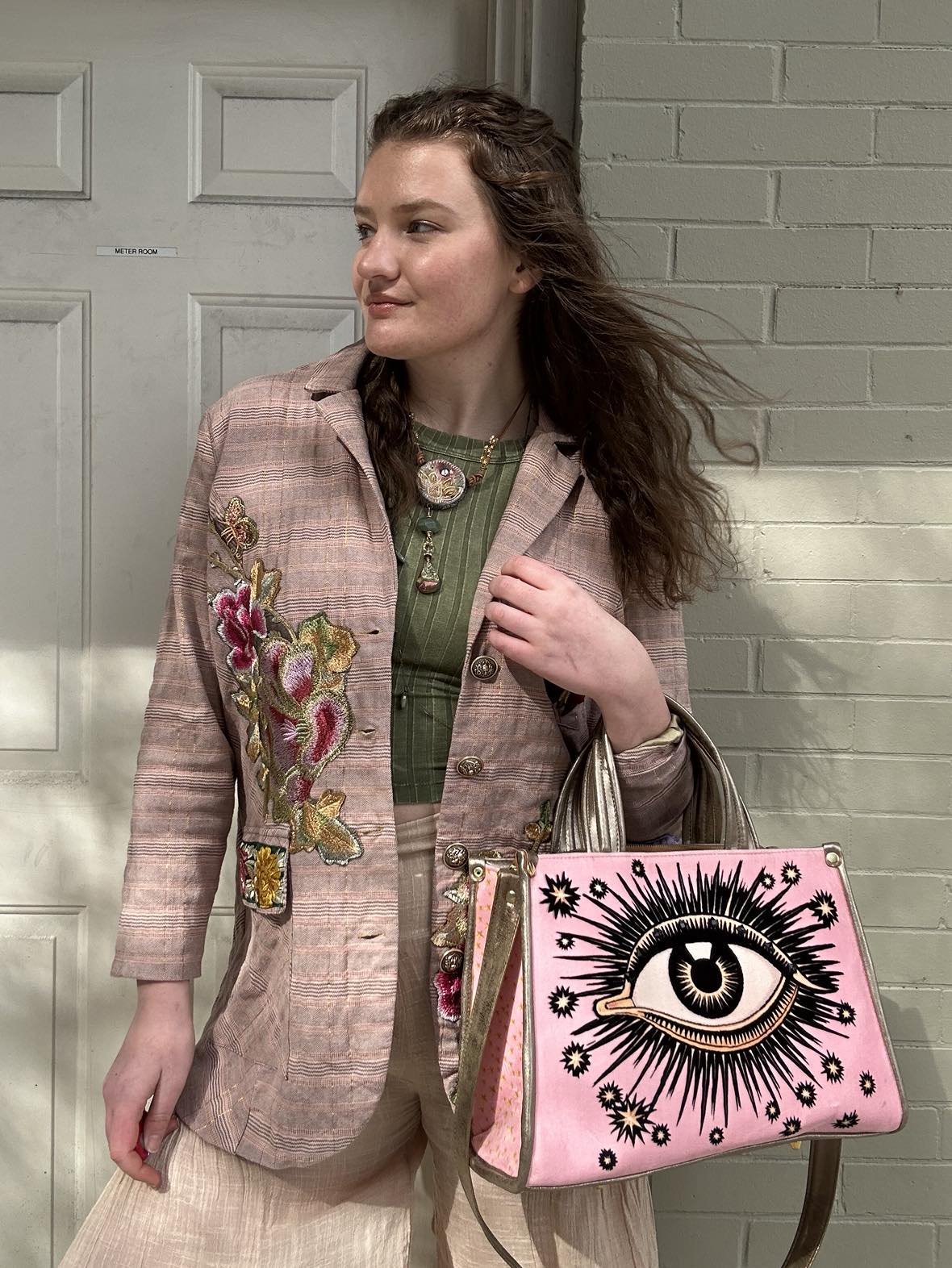 The Funky Velvet Mega Bag - Rosa Claro / Baby Pink