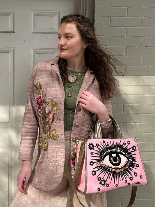 The Funky Velvet Mega Bag - Rosa Claro / Baby Pink