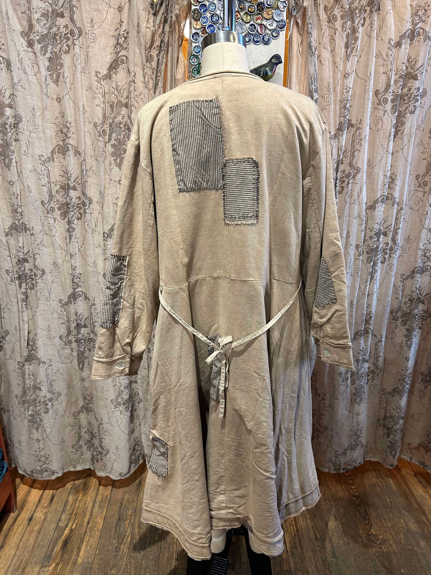 Patchwork Jacket with Ties