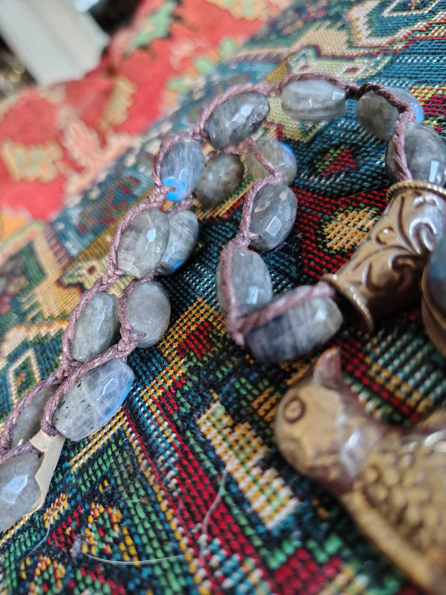 Labradorite Love Birds Necklace