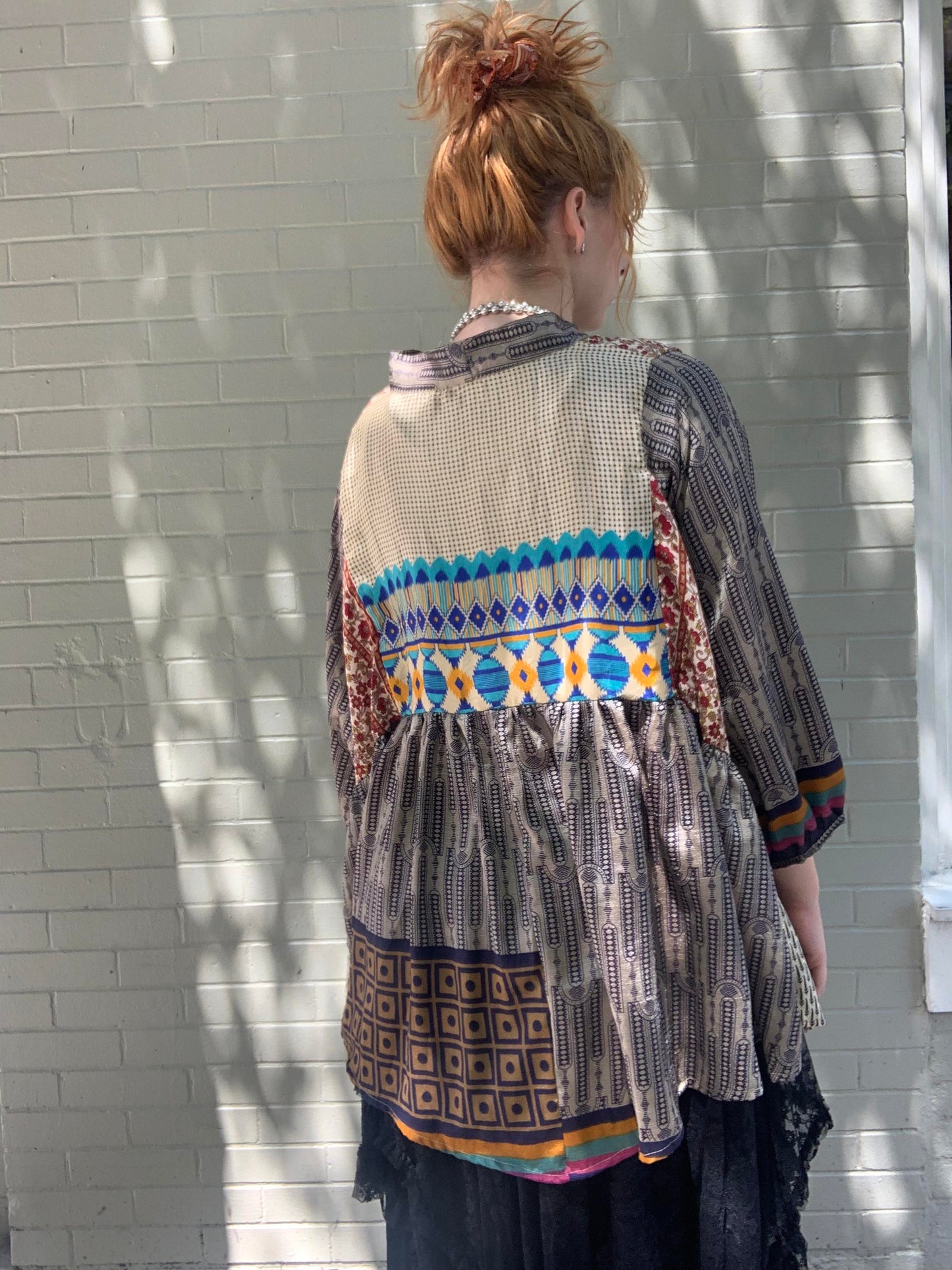 Sari Smock Shirt-Earl Grey - La De Da