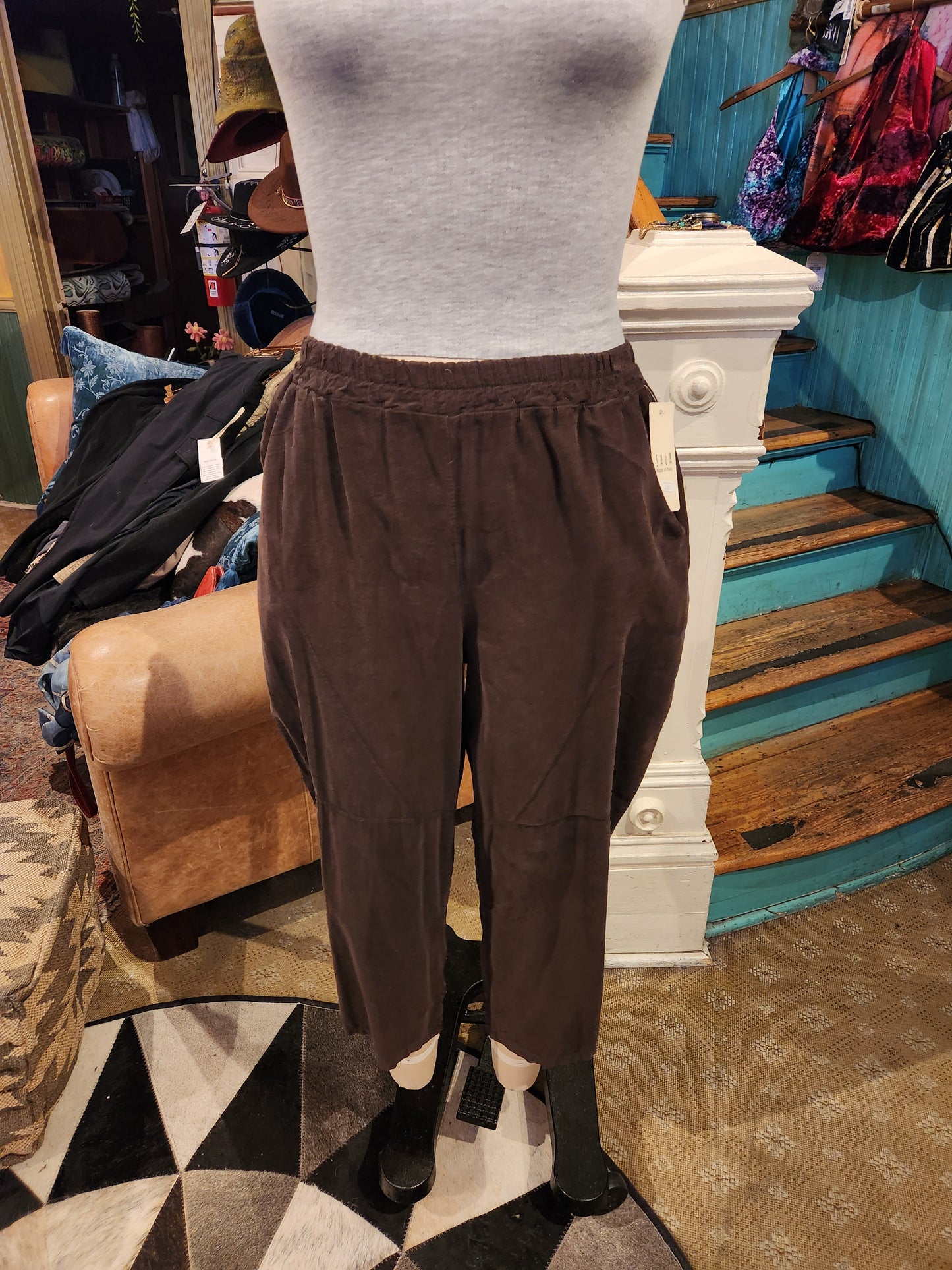 Corduroy Tapered Hem Pants - Coco