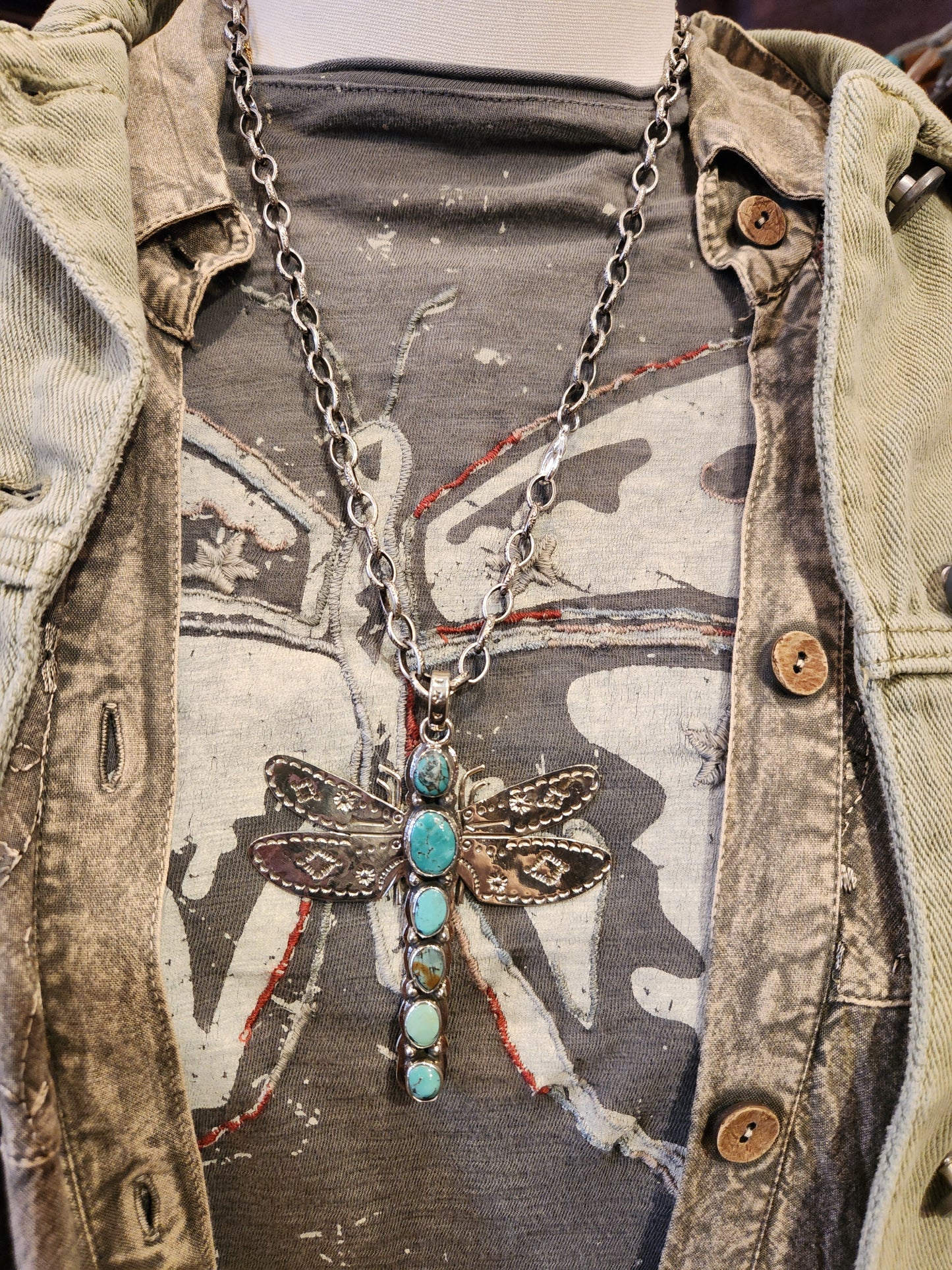 Turquoise Dragonfly Necklace