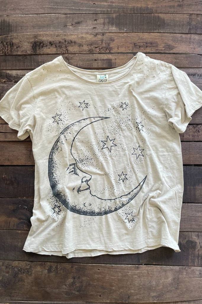 Moon Dance Tee - Moonlight Off White - La De Da