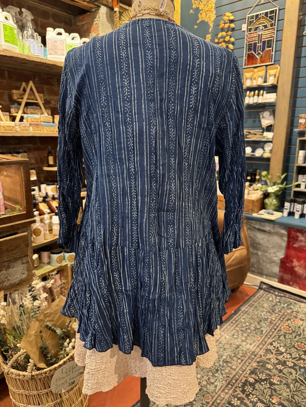 Maya Shrug, 3/4 Sleeve - Willow Stripe