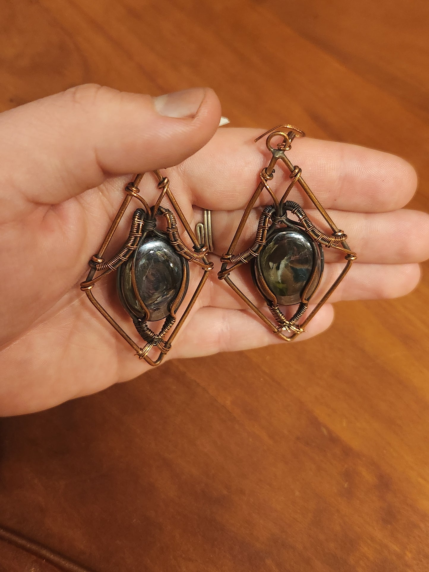 Shungite and Copper Earrings