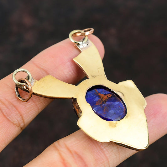 Faceted Zambian Sapphire Pendant Necklace