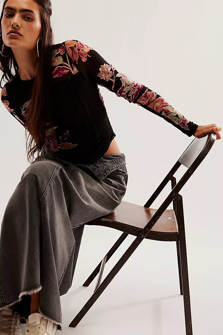 Betty's Garden Top - Black Combo - La De Da