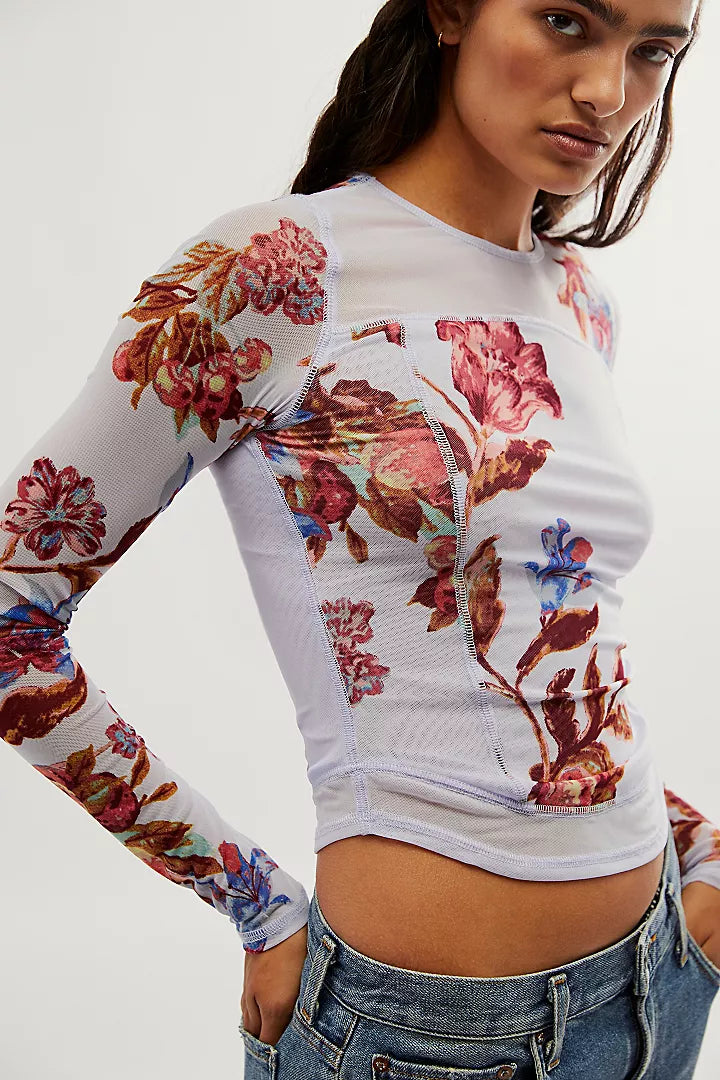 Betty's Garden Top - Blue Combo - La De Da