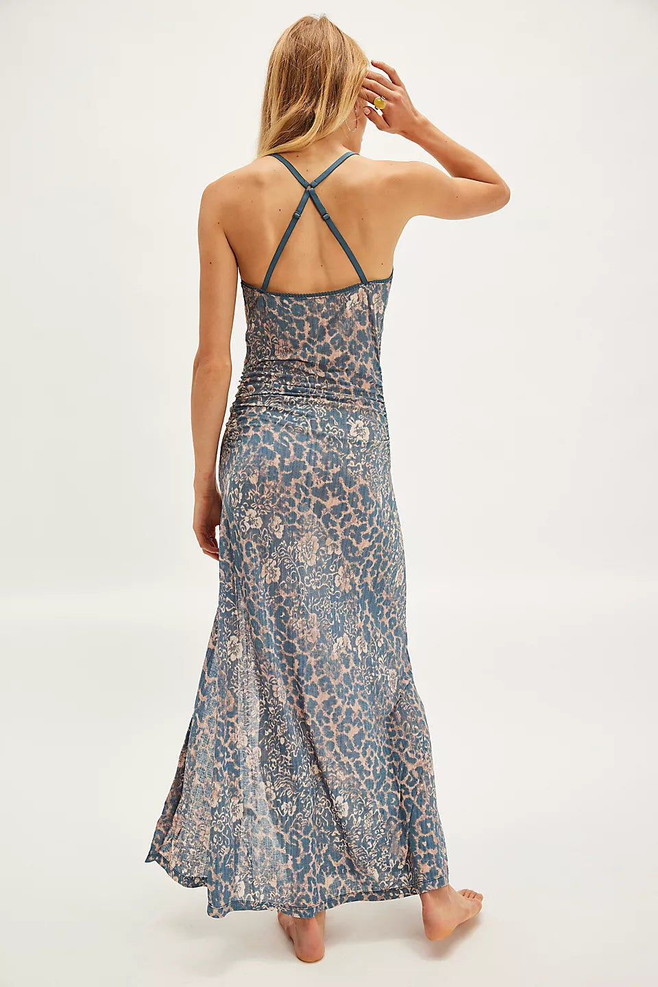 Concrete Jungle Maxi Slip - Stone Blue Combo