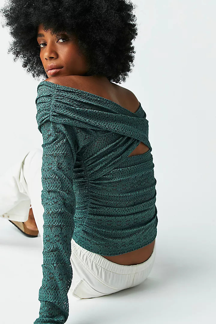 Hold Me Closer Top - Silver Pine - La De Da