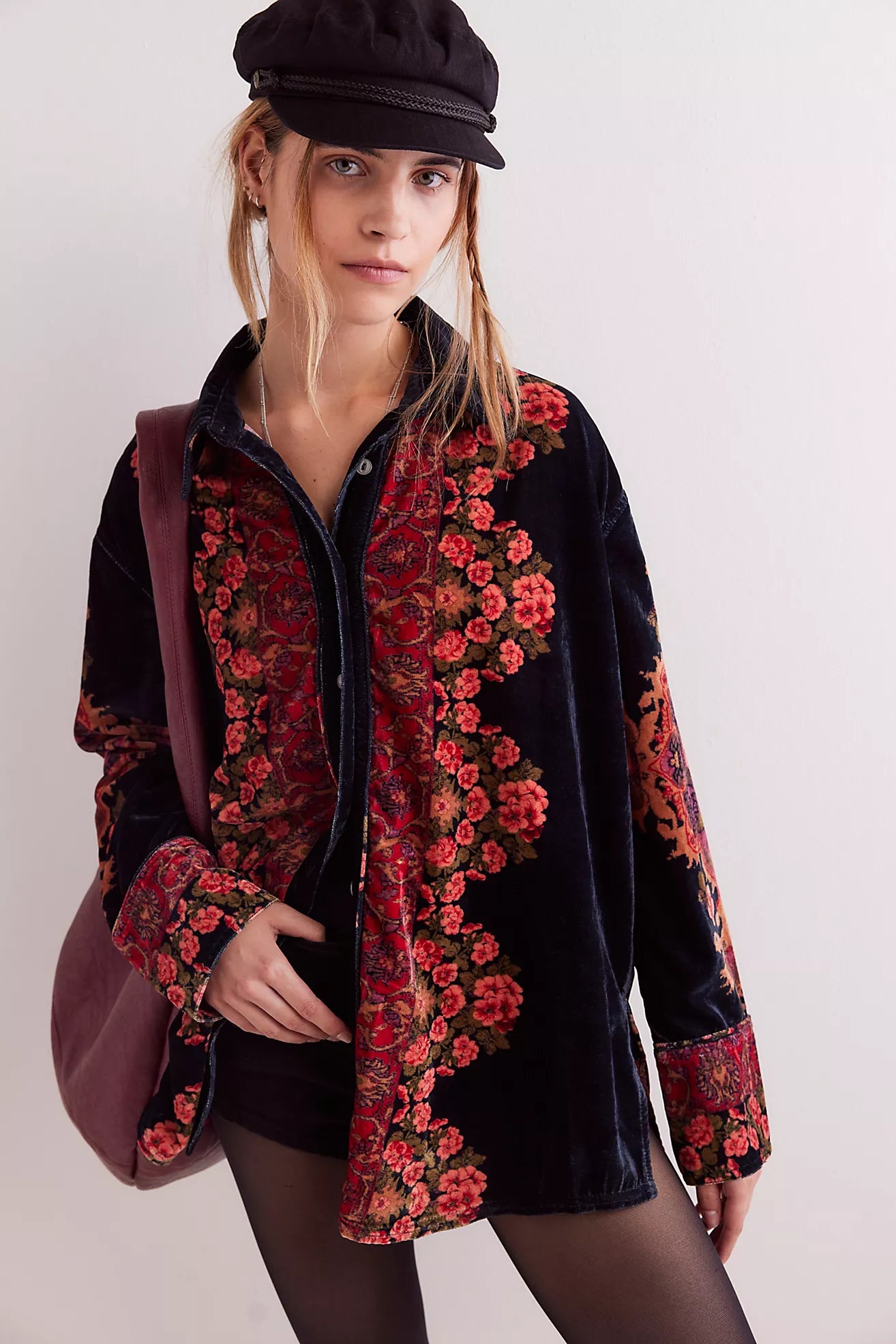 One Night Velvet Top - Night Owl Combo