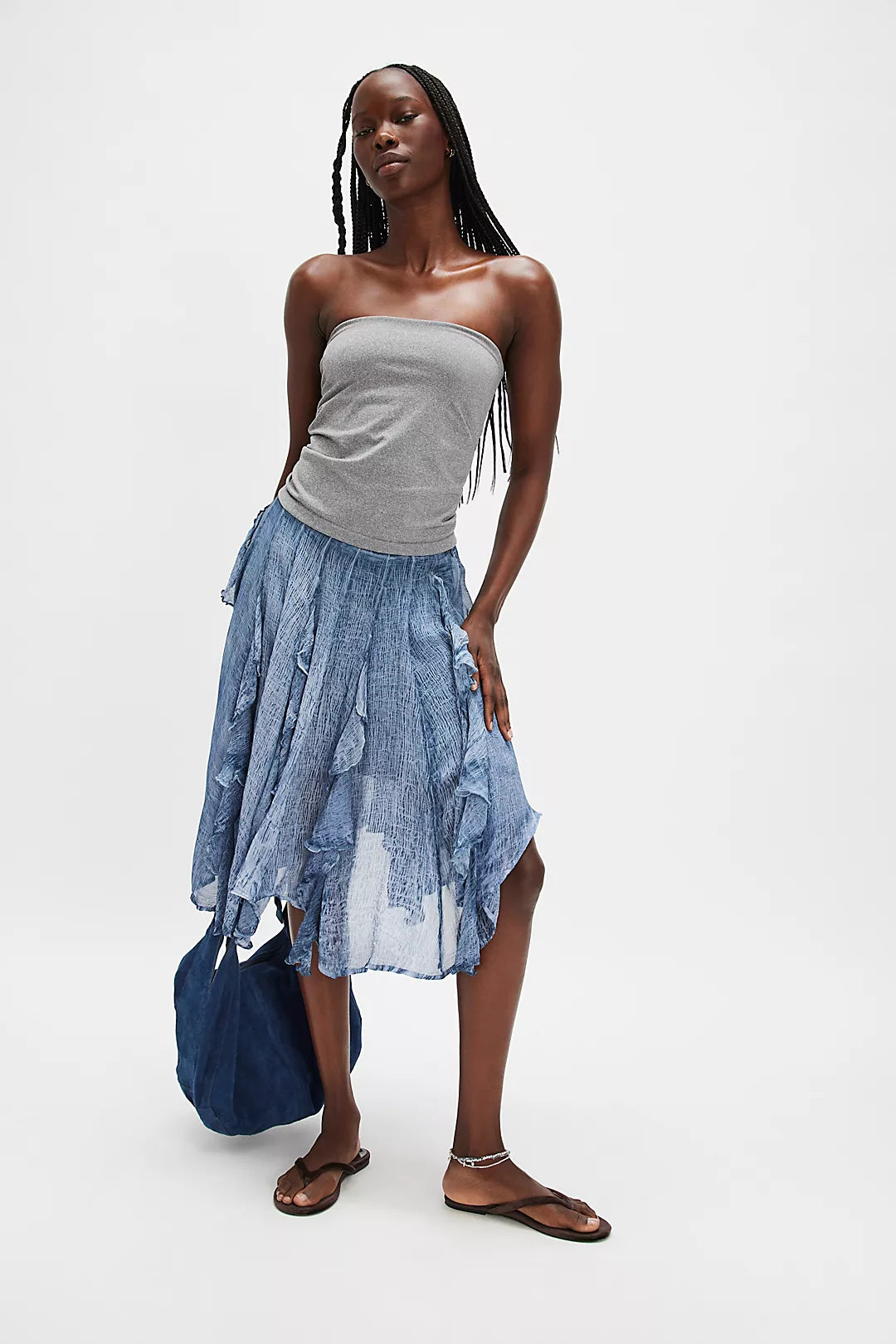 Susanna Midi Skirt - Dark Denim