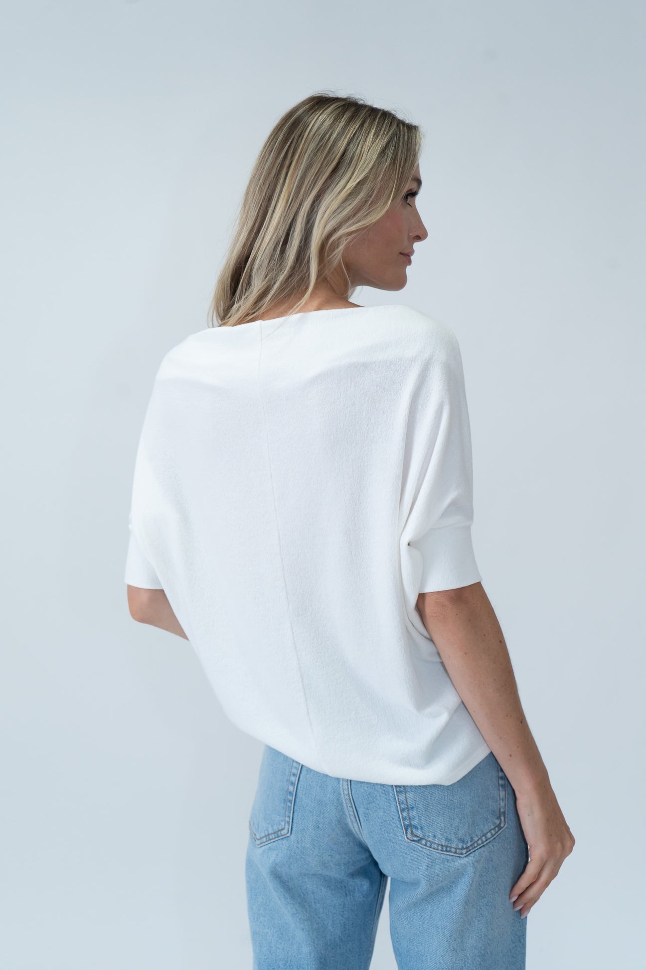 Short Sleeve Anywhere Top - Ivory