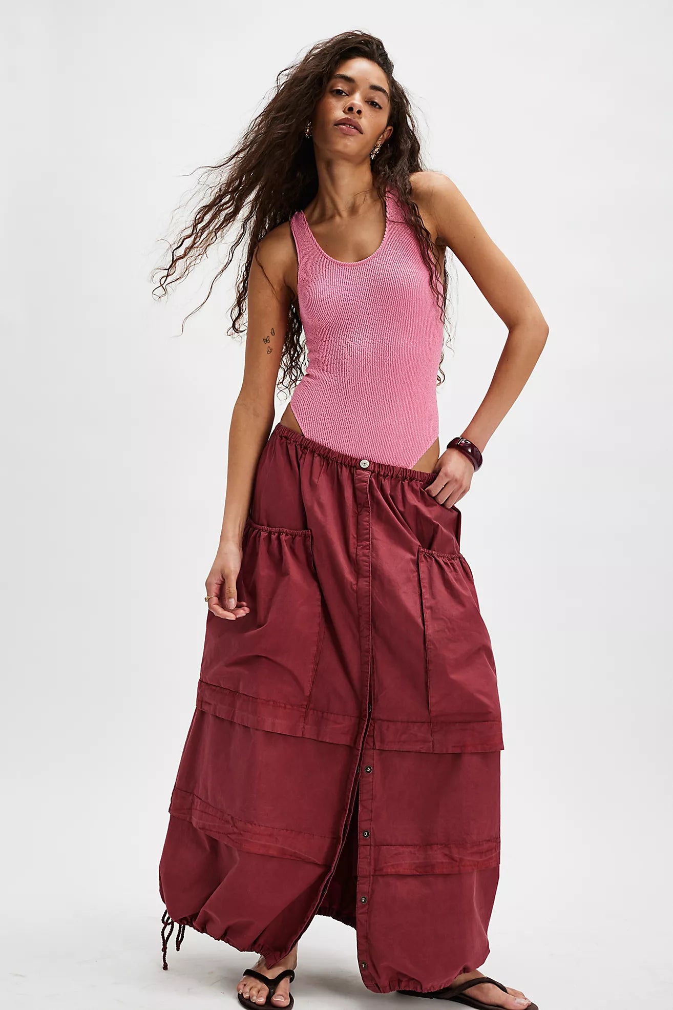 Eloise Maxi Skirt - Syrah