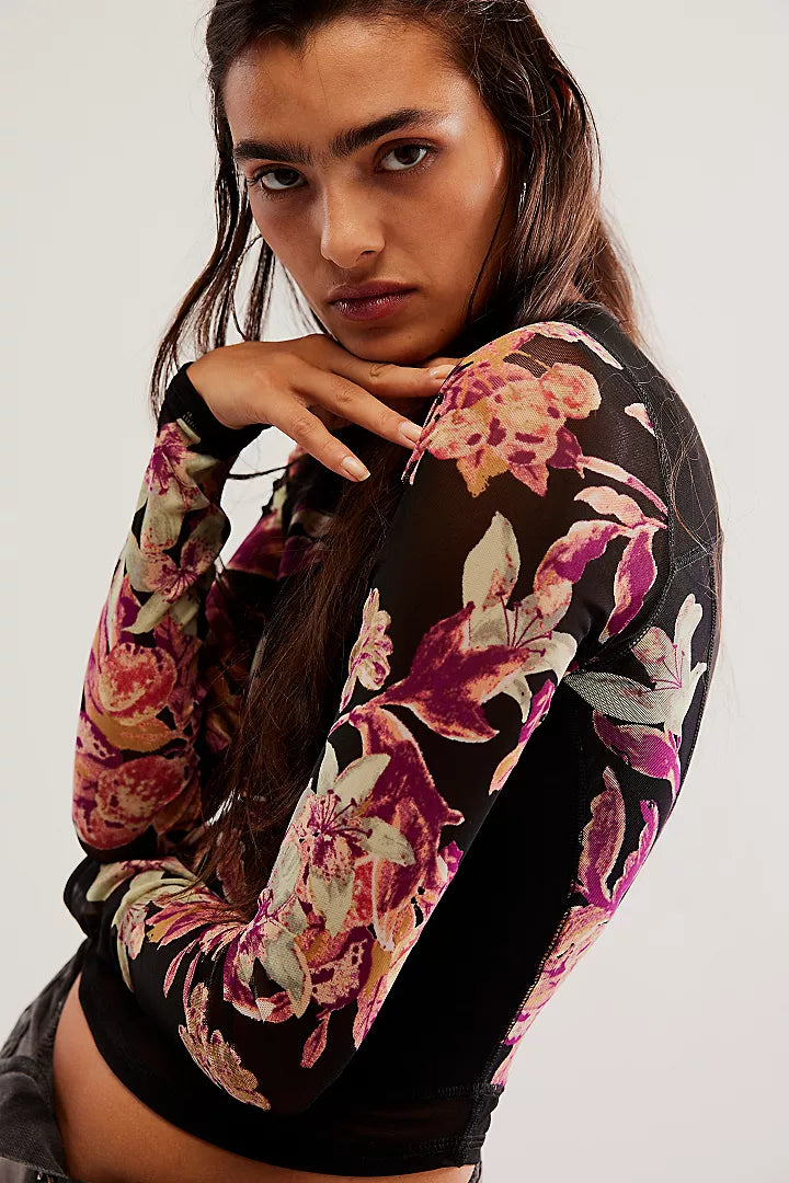 Betty's Garden Top - Black Combo - La De Da