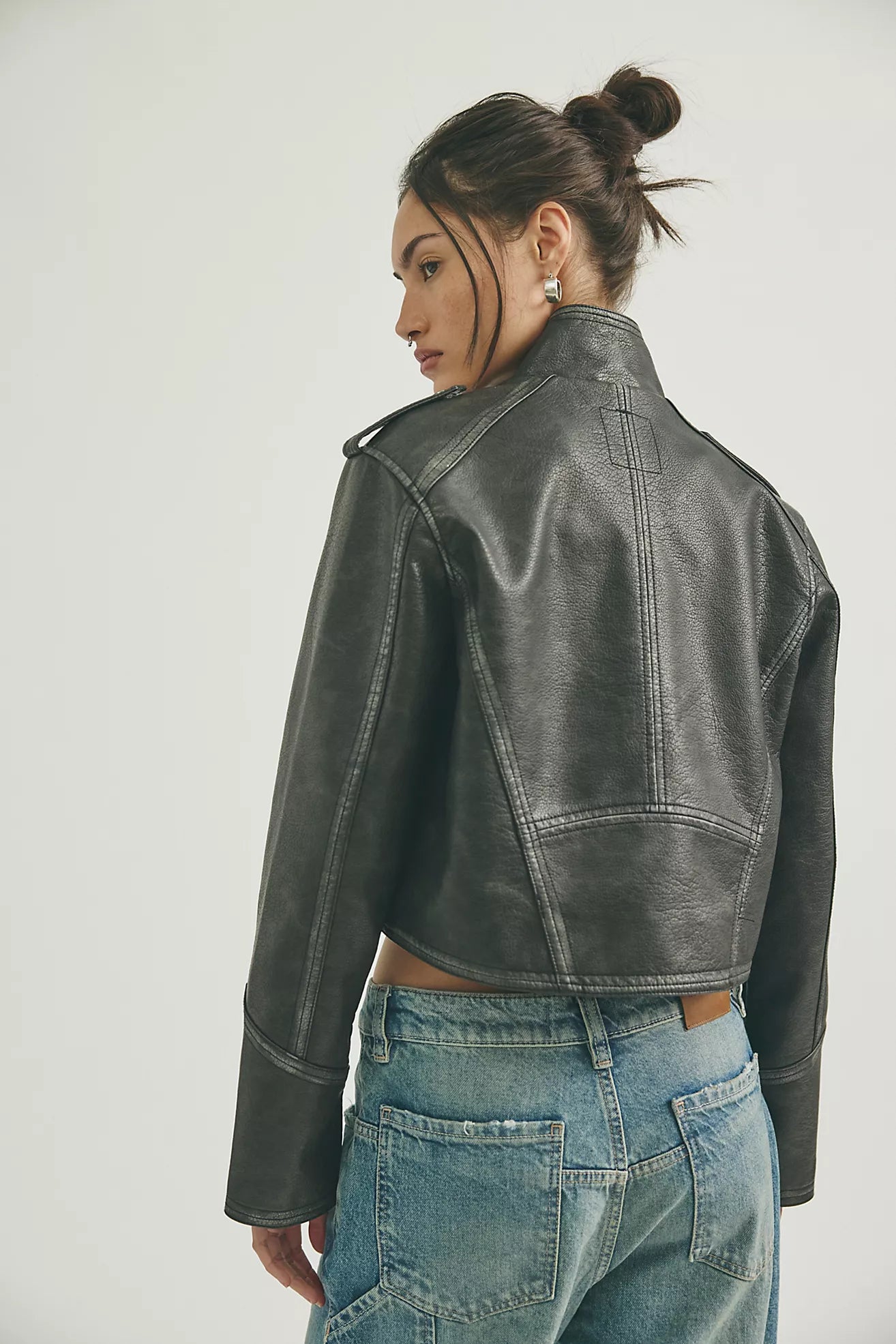 Ryland Vegan Leather Band Jacket