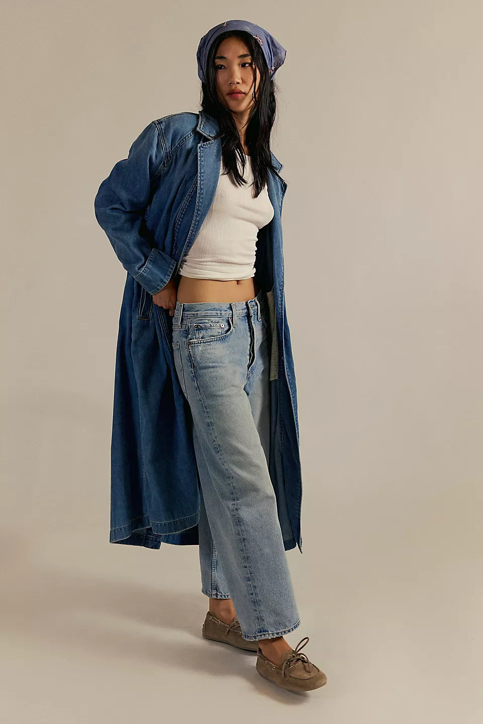 Monique Denim Duster - Sunlight Blue