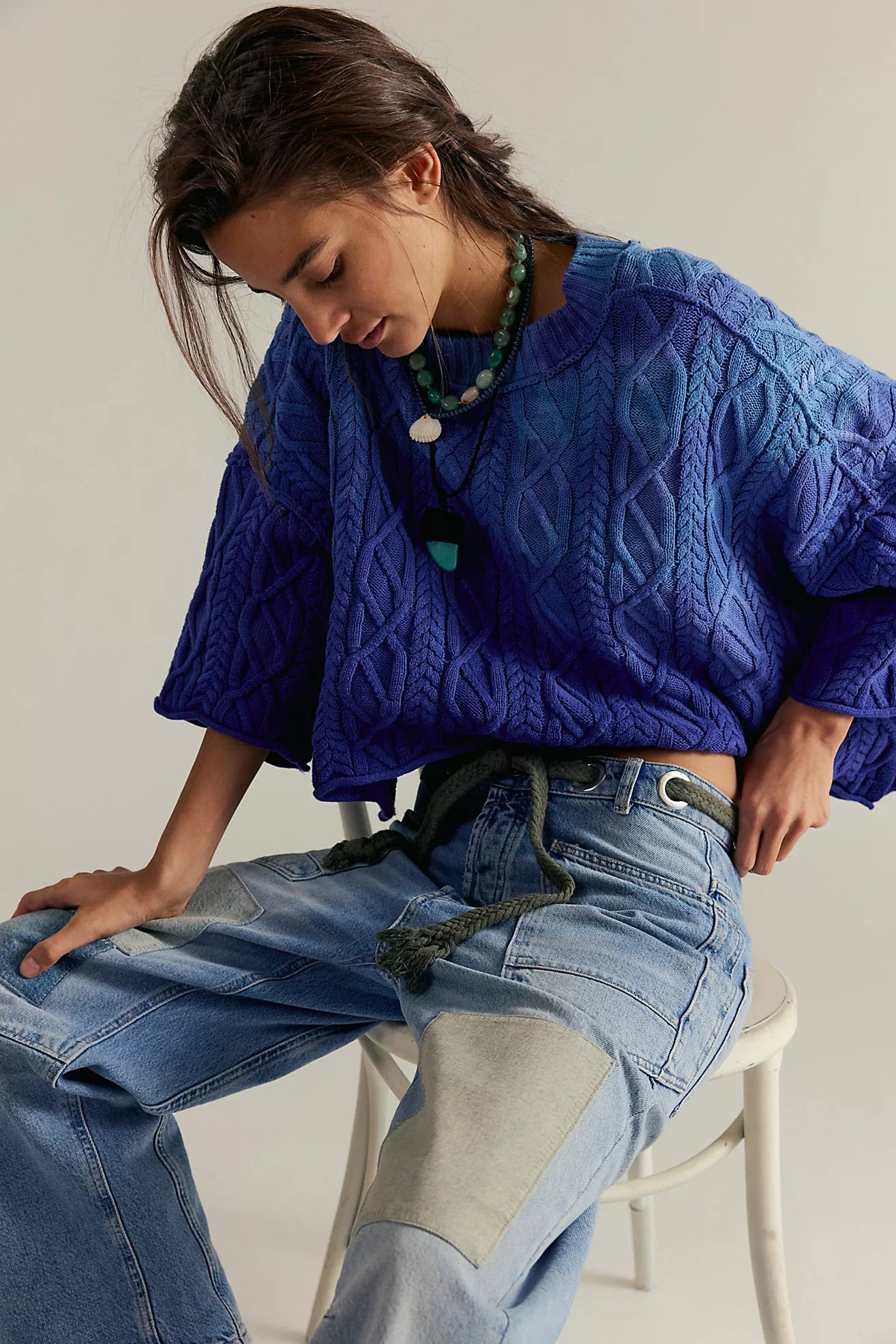 Moxie Low Slung Pull-On Barrel Jeans - Truest Blue