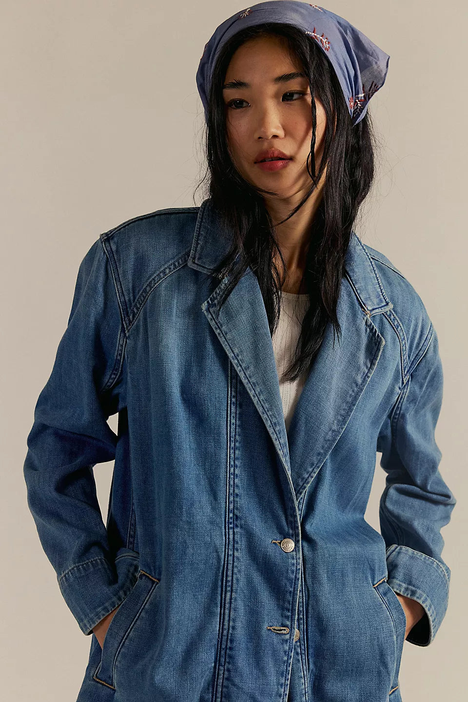 Monique Denim Duster - Sunlight Blue