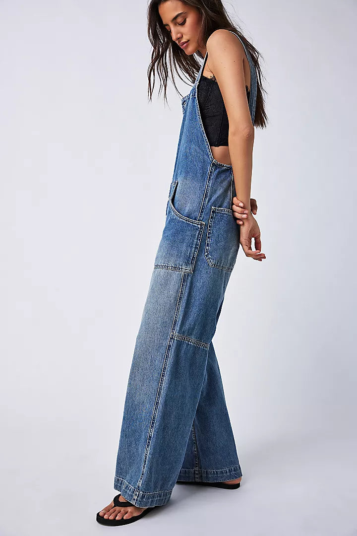 We The Free Fields Of Flowers Wide-Leg Overalls - La De Da