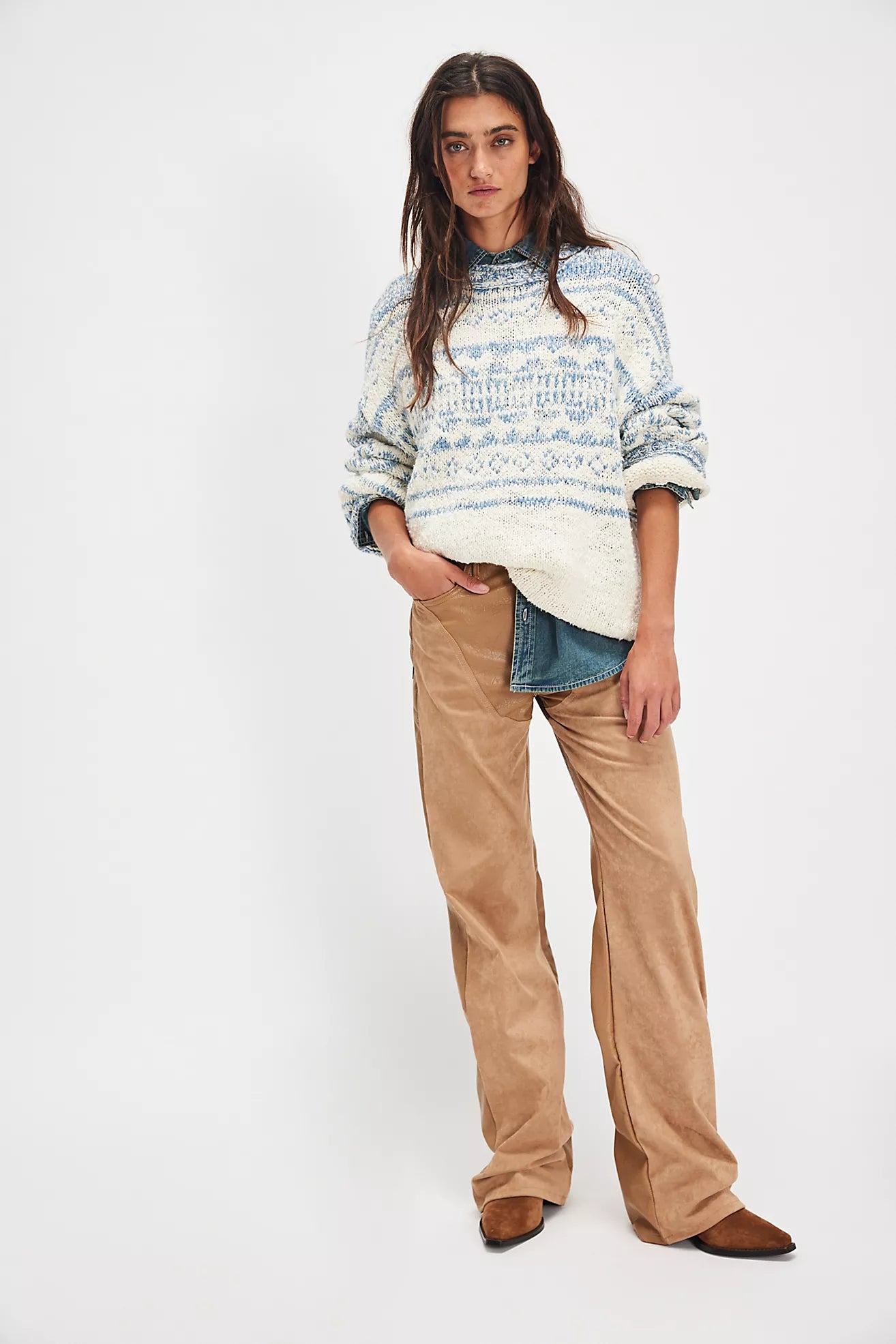 Dani Pattern Sweater - Cloud Combo